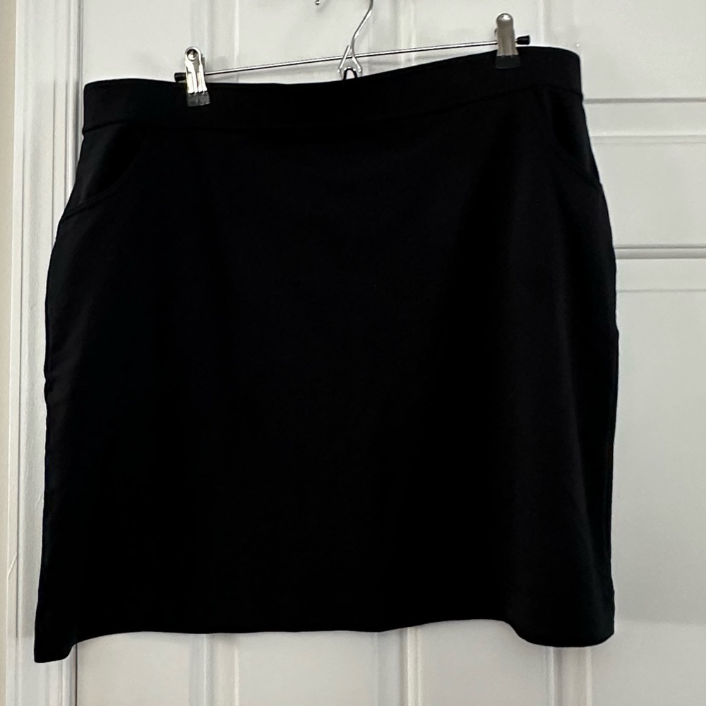 Susan Graver Classic Black Mini Skirt with Pockets
